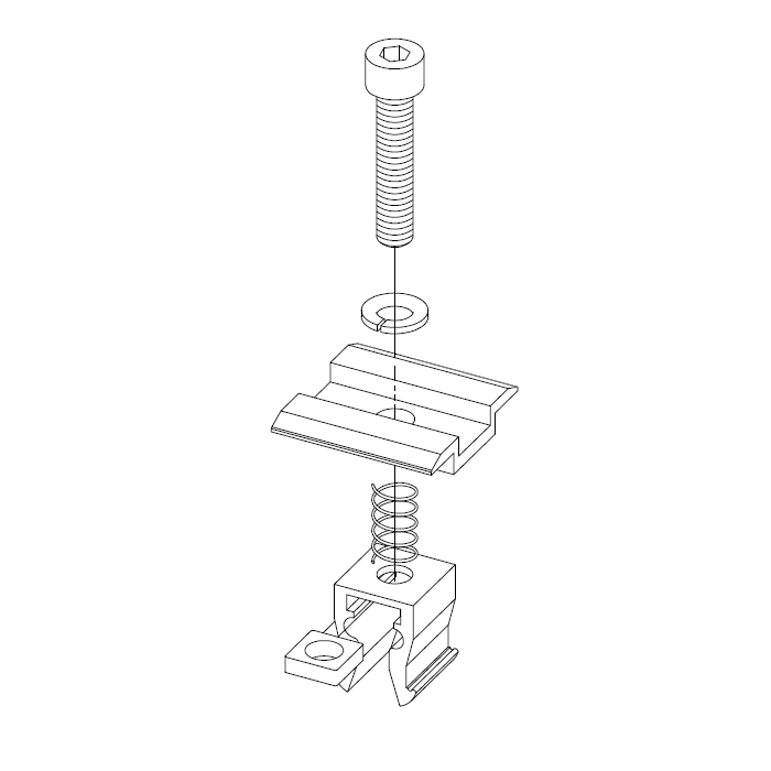 MIDDLE CLAMPS ADJUSTABLE 6 SET 32-42MM  SILVER CLICK