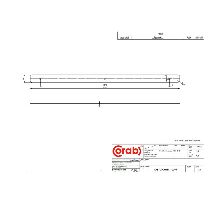 STRENGTHENING PLATFORM L1500 (1500x80x3)